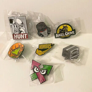 Lot of 7 Enamel Metal Pin Double Rubber Backing Transformer  Dragon Ball Z